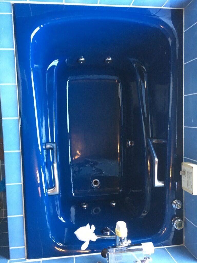 浴室浴槽のシミ取りシミ落とし黄ばみ取り後