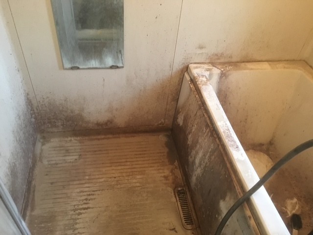 浴室浴槽のシミ取りシミ落とし黄ばみ取り前